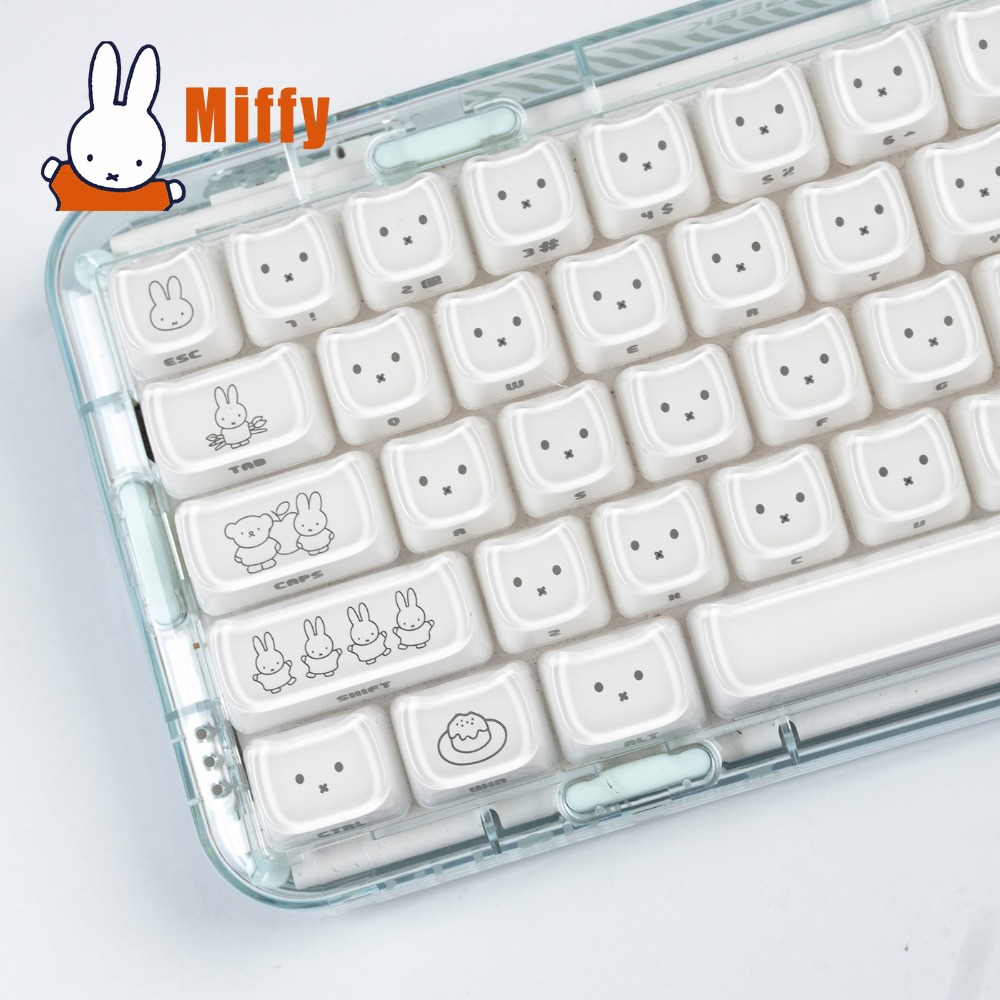 Gaming Keyboard Nearby - Capuchons de touches Kawaii Miffy, lapin