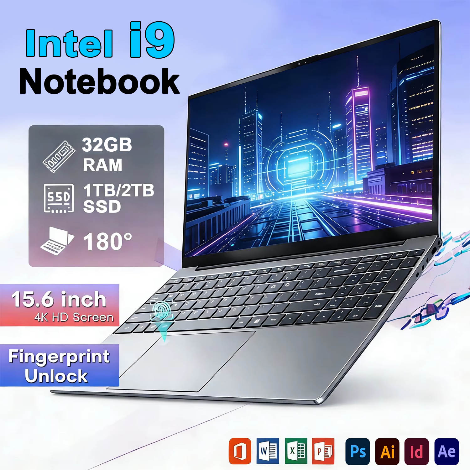 Gaming Keyboard 2026 - Nouvel Ordinateur Portable 15,6 Pouces 2026