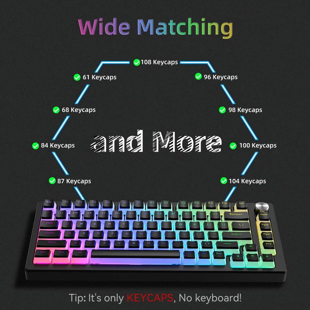 Nouveau Pudding PBT Keycaps 12 - Keyboard Gaming Blue Switch avis et prix