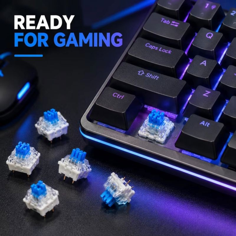 DT21 100 pièces de commutateur - Keyboard Gaming Blue Switch avis et prix
